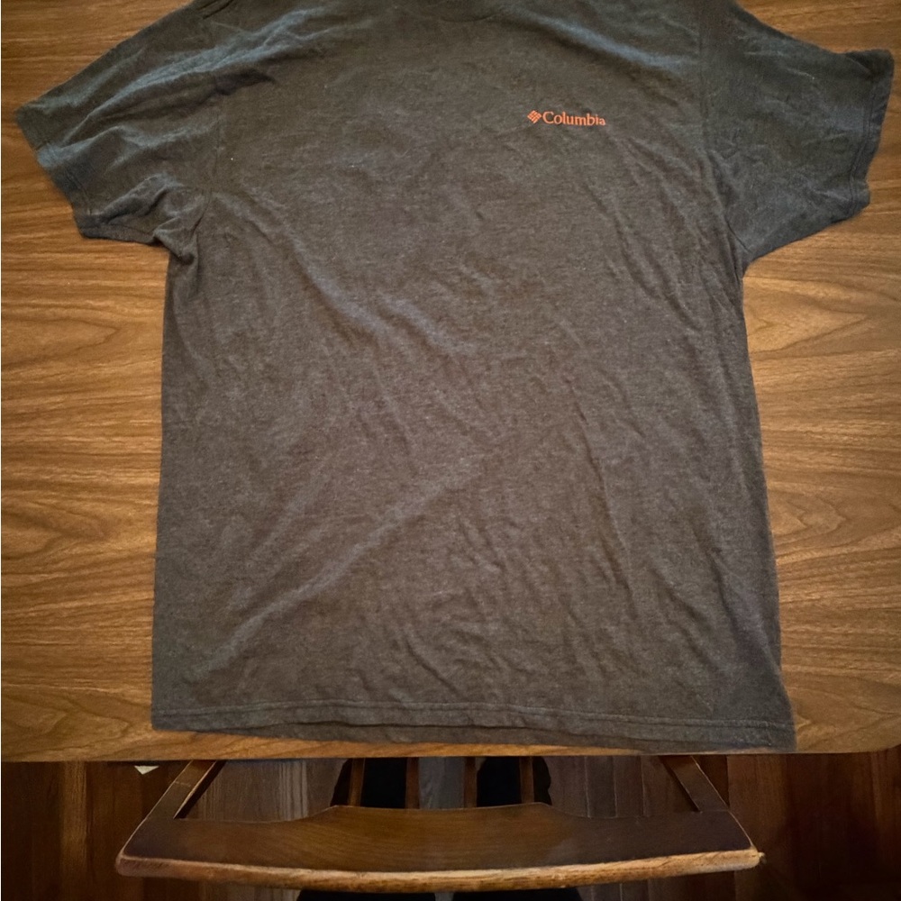Columbia Men's Dark Gray Tee with Bright Orange Accent